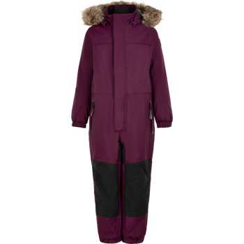 Color Kids - Coverall sneeuwpak met imitatiebont voor kinderen - Paars - maat 116cm