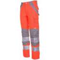 Planam Plaline H-vis werkbroek (5610) - Fluor oranje | Grijs - 64