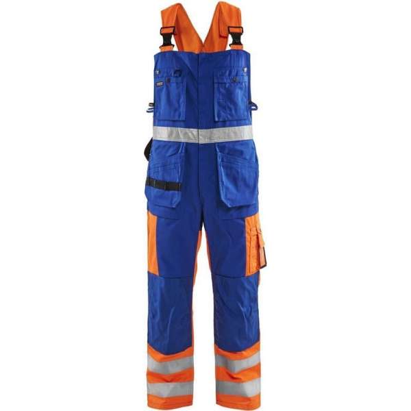 Blåkläder 2603-1860 Bretelbroek High Vis Oranje/Korenblauw maat 48