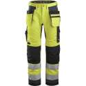 Snickers Werkbroek+ AllroundWork HV Holsterzakken CL.2 6230 - Mannen - Geel/Grijs - 56