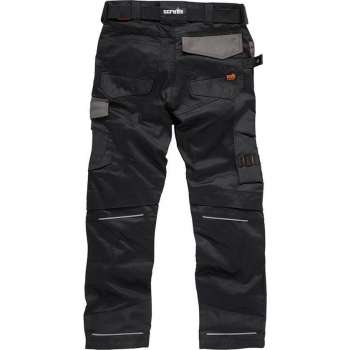 Scruffs Pro Flex werkbroek, zwart maat 32S(UK) - 48S(EU)