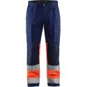 Blaklader 1551 Reflecterende Werkbroek Stretch Marineblauw/Oranje