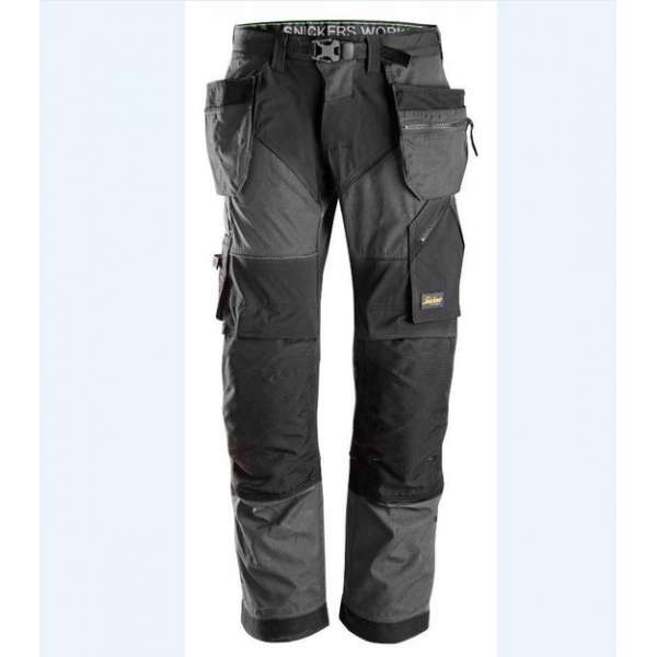 Snickers Workwear FlexiWork, Werkbroek+ met holsterzakken 6902 staalgrijs 44