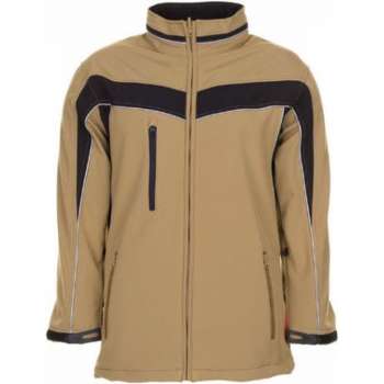 Planam softshell jas Plaline (2700) - Khaki | Zwart - XS