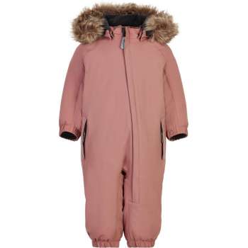 Color Kids - Coverall sneeuwpak met imitatiebont voor baby's - Colorblock - Roze - maat 80cm