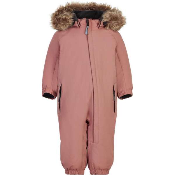 Color Kids - Coverall sneeuwpak met imitatiebont voor baby's - Colorblock - Roze - maat 80cm