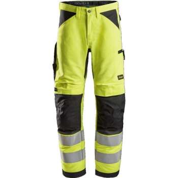 Snickers LiteWork Hi-Vis Work Werkbroek+ CL.2 6332 - Mannen - Oranje/Geel - 52