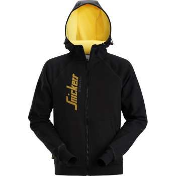 Snickers Workwear Hoodie met logo en rits zwart L