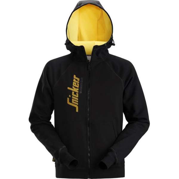 Snickers Workwear Hoodie met logo en rits zwart L