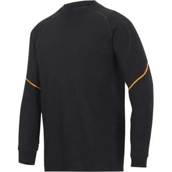 Snickers Flame Retardant LongSleeve T-shirt - 9427-0400 - Zwart - maat 3XL