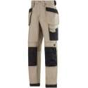 Snickers canvasbroek - Khaki/zwart - Maat 46 - 3214-2004