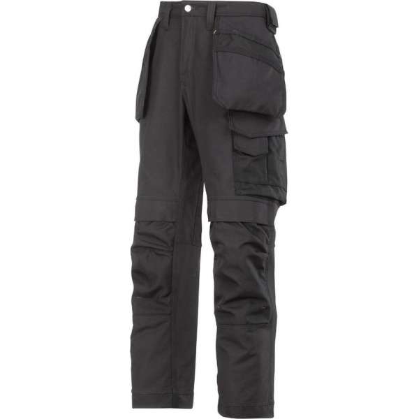 Snickers Canvas+ Broek met holsterpockets 3214-1818-Donkergrijs/Donkergrijs-104