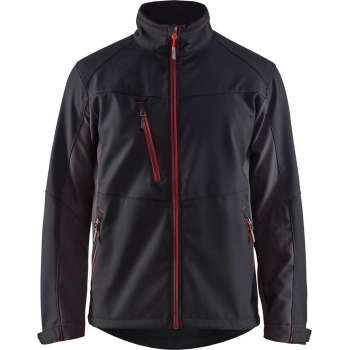 Blåkläder 4950-2516 Softshell Jack Zwart/Rood maat XS