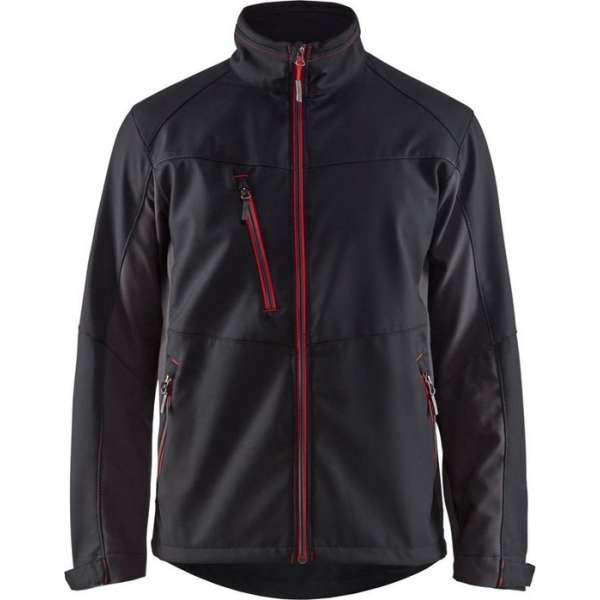 Blåkläder 4950-2516 Softshell Jack Zwart/Rood maat XS