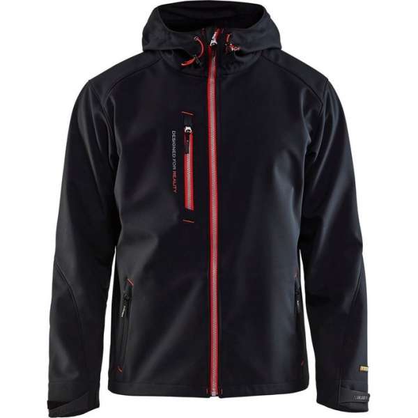 Blåkläder 4949-2517 Softshell Jack Zwart/Rood maat XS