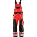 Blåkläder 2660-1804 Bretelbroek High Vis Rood/Zwart maat 144