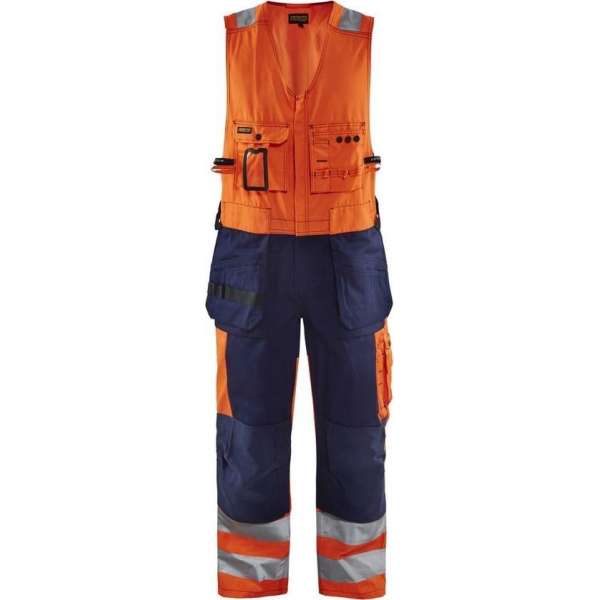 Blåkläder 2653-1804 Amerikaanse overall High Vis Oranje/Marineblauw maat 54