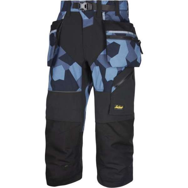 Snickers 6905 FlexiWork Pirate+ met holsterzakken Camo Blauw/Zwart maat 48