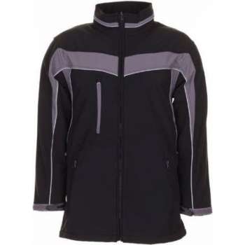 Planam softshell jas Plaline (2700) - Zwart | Grijs - XS