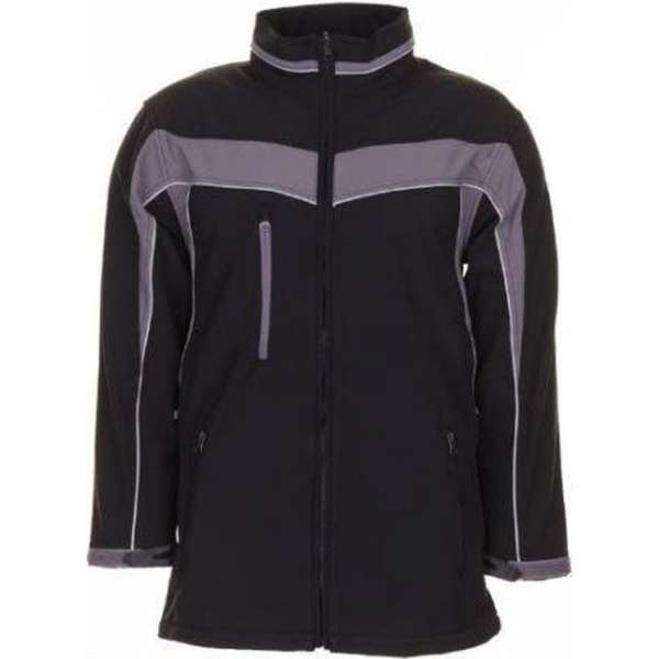 Planam softshell jas Plaline (2700) - Zwart | Grijs - XS