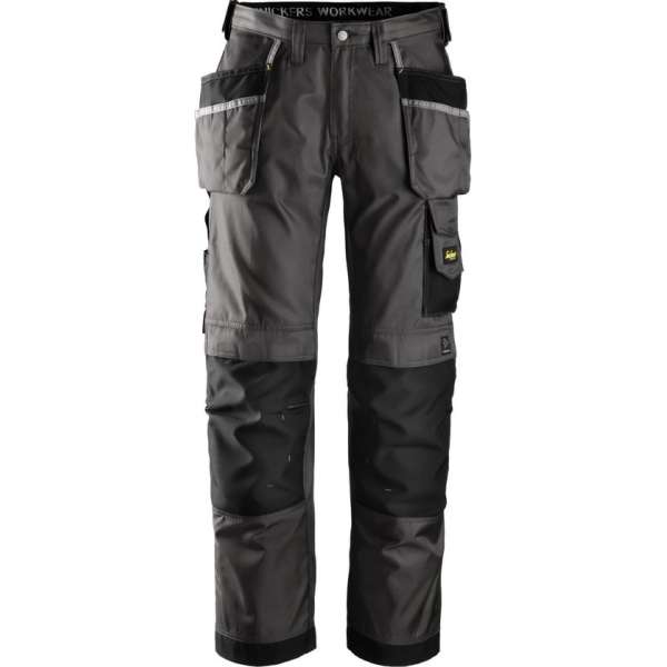 Snickers Workwear DuraTwill Broek met holsterpockets 3212 grijs/zwart 144