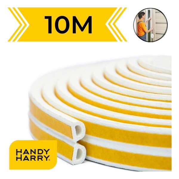 HANDY HARRY® Tochtband Zelfklevende 10 Meter - 6x9mm - Tochtstrip Schuim