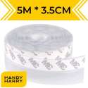 HANDY HARRY® Tochtstrip voor deuren - 5m*3.5cm - Transparant - Zelfklevende tochtwering - Tochtstopper