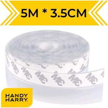 HANDY HARRY® Tochtstrip voor deuren - 5m*3.5cm - Transparant - Zelfklevende tochtwering - Tochtstopper