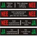 Nee ja brievenbus sticker/ Ja ja sticker / Nee nee sticker