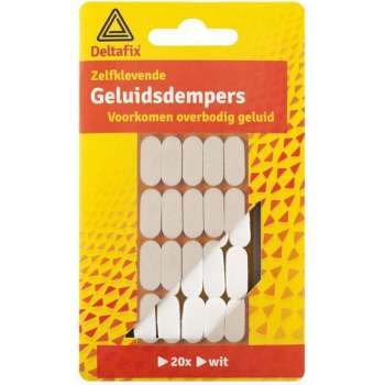 Deltafix Zelfklevende geluidsdempers 20x wit (voorkomen overbodig geluid)