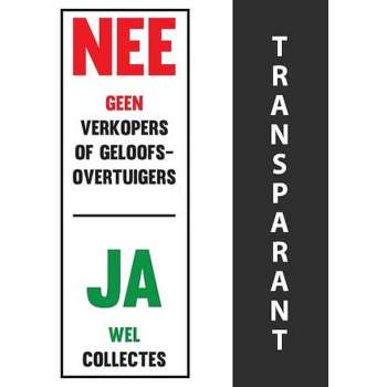 Geen colportage wel collectanten sticker transparant - Deursticker geen verkoop - Anti colportage