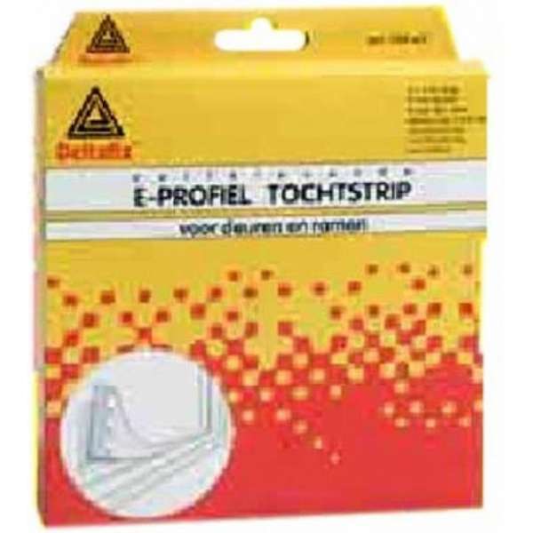 Tochtstrip E-Profiel Wit 6M