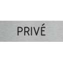 Deurbordje - privé bord - bordje - privé - rechthoekig met RVS look