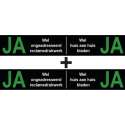 Ja Ja Sticker - Brievenbus sticker - 2 x ja ja sticker voor deze prijs - Promessa-Design stickers.