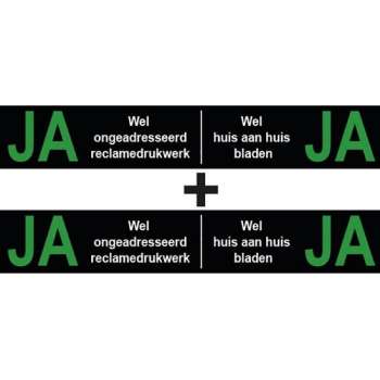 Ja Ja Sticker - Brievenbus sticker - 2 x ja ja sticker voor deze prijs - Promessa-Design stickers.