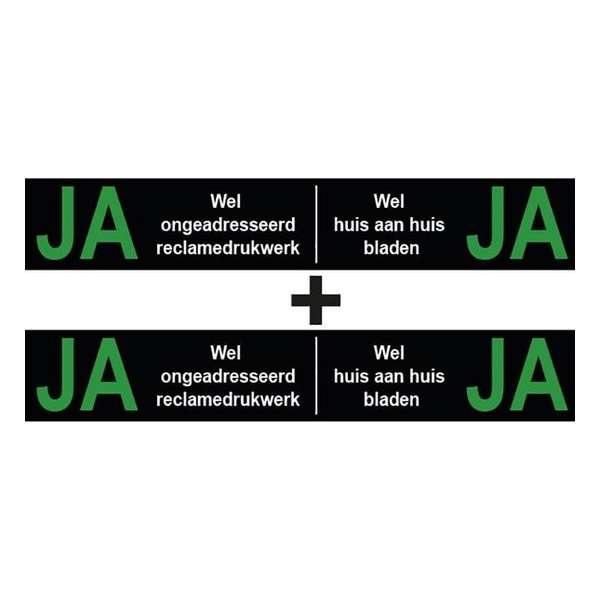 Ja Ja Sticker - Brievenbus sticker - 2 x ja ja sticker voor deze prijs - Promessa-Design stickers.