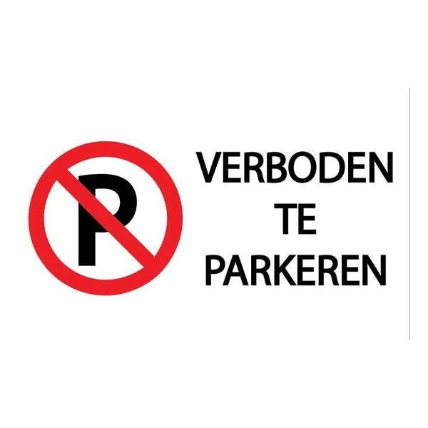 Verboden te parkeren 20x30cm