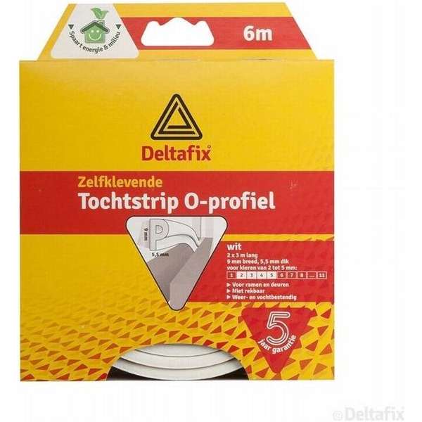 Deltafix o-tochtstrip 147 wit