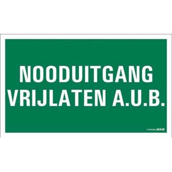 Pickup bord 33x20cm - Nooduitgang vrijlaten a.u.b.