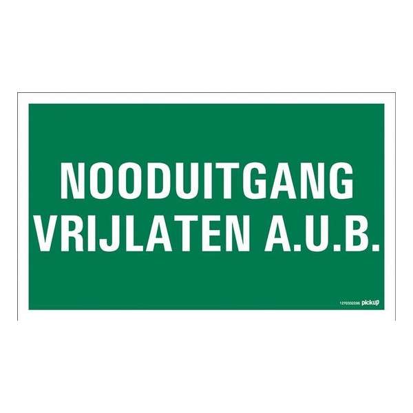 Pickup bord 33x20cm - Nooduitgang vrijlaten a.u.b.