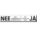 NEE JA sticker brievenbus - Brievenbussticker RVS zwart -150 mm x 25 mm x 1 mm - Promessa-Design.