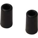 2x stuks deurstopper / deurstoppers rubber zwart - 75 mm lengte - deurbuffers / deurbuffer - stootdoppen