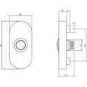 Intersteel Deurbel ovaal verdekt 65x30x10 mm rvs geborsteld