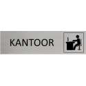 Aluminium Deurbordje Kantoor 165x45mm met tape