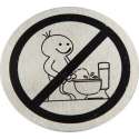 Toilet Deurbordje Verboden Staand te Plassen – 7cm – Wc Bordje – Pictogram