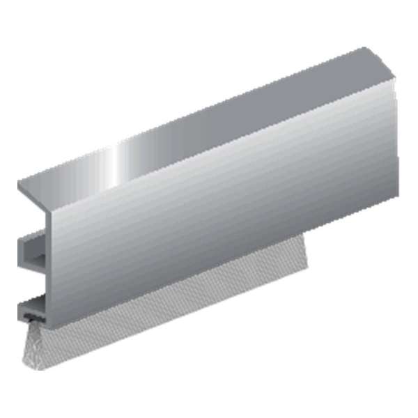 Ellen Matic Dorpelstrip - Aluminium met Borstel - 100 cm