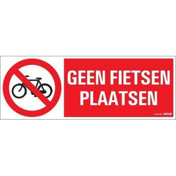 Pickup bord 33x12 cm - Geen fietsen plaatsen