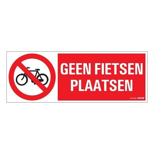 Pickup bord 33x12 cm - Geen fietsen plaatsen