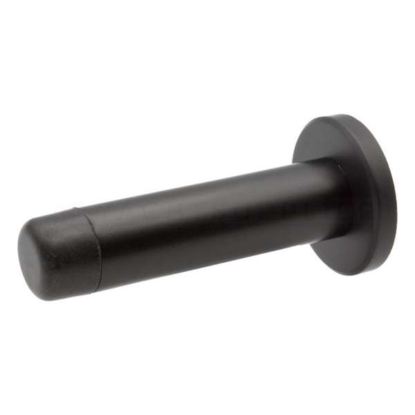 Deurstopper zwart - 70mm - Wandbevestiging