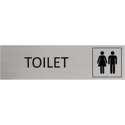 Aluminium Deurbordje Toilet 165x45mm met tape